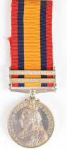 Queen's South Africa Medal with clasps for Transvaal and South Africa 1902 named to 2632A Pte T J