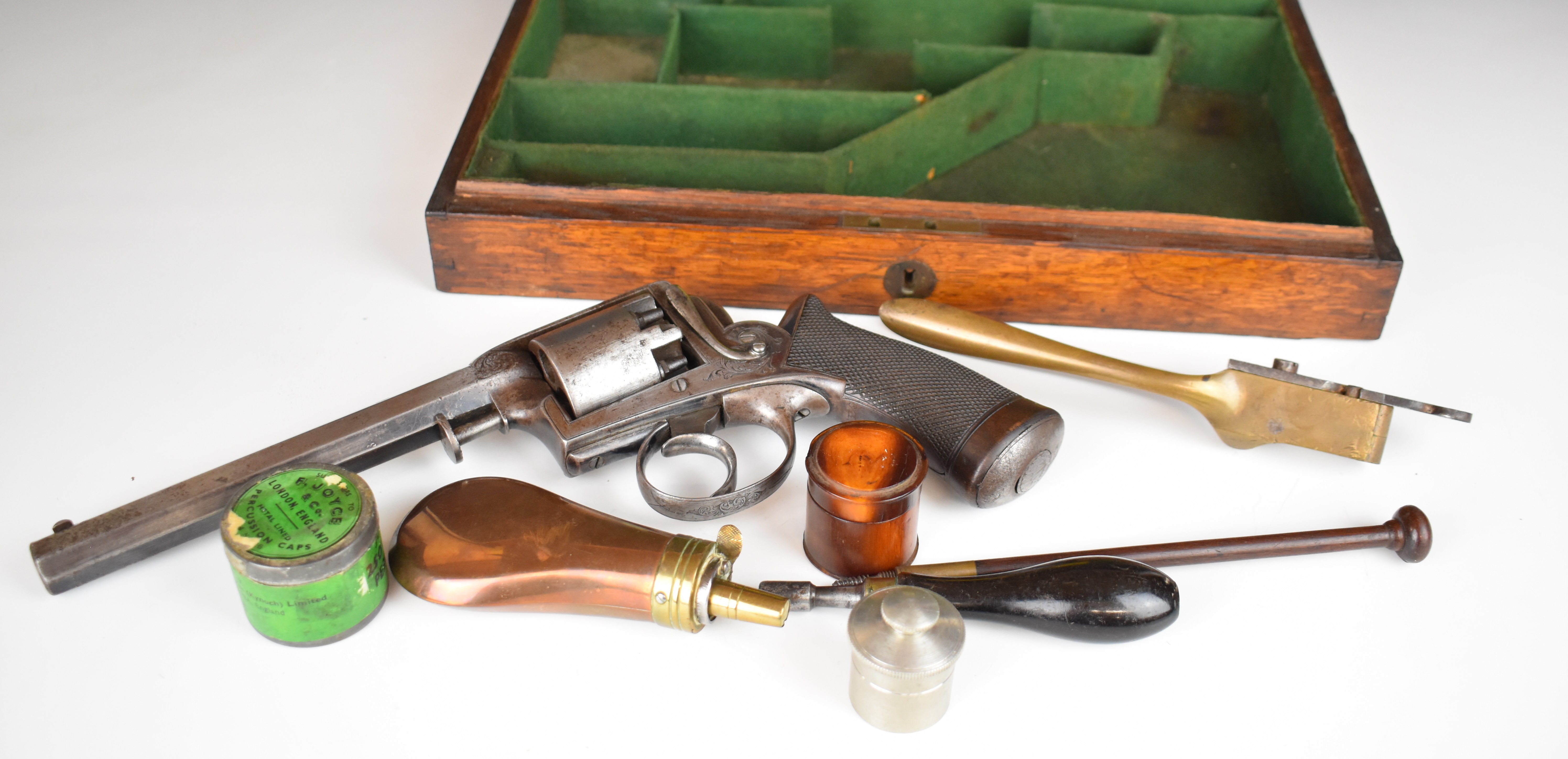 Deane Adams and Deane 54 bore five-shot semi-hammerless revolver with engraved trigger guard and - Bild 17 aus 19