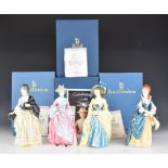 Four Royal Doulton limited edition figures from the Gainsborough Ladies series comprising Sophia