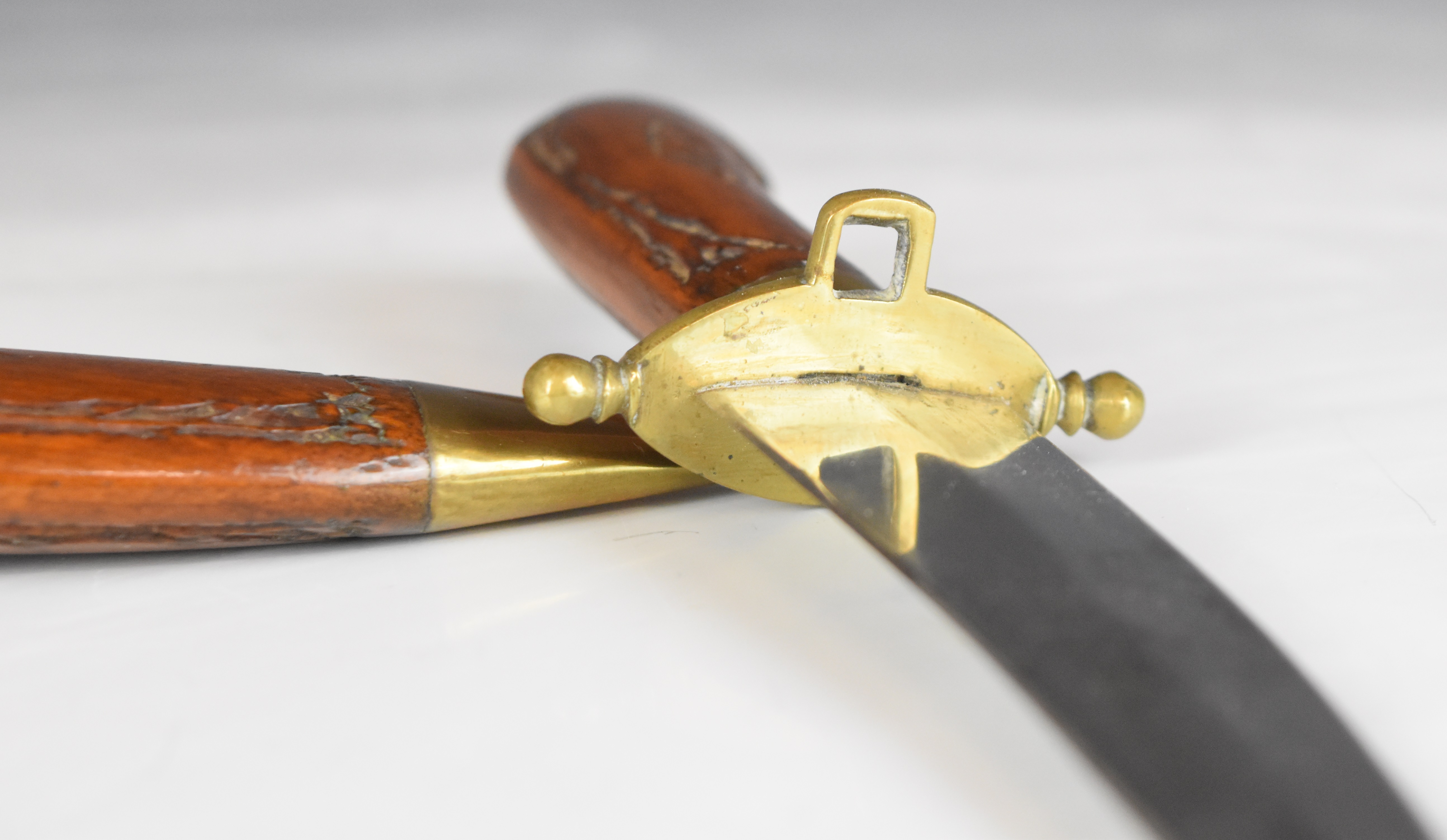 Kukri knife scabbard and an oriental dagger with decorative scabbard. PLEASE NOTE ALL BLADED ITEMS - Image 4 of 8