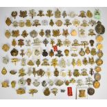 Collection of approximately 100 Yeomanry and Volunteer badges including Essex Yeomanry, Fife and