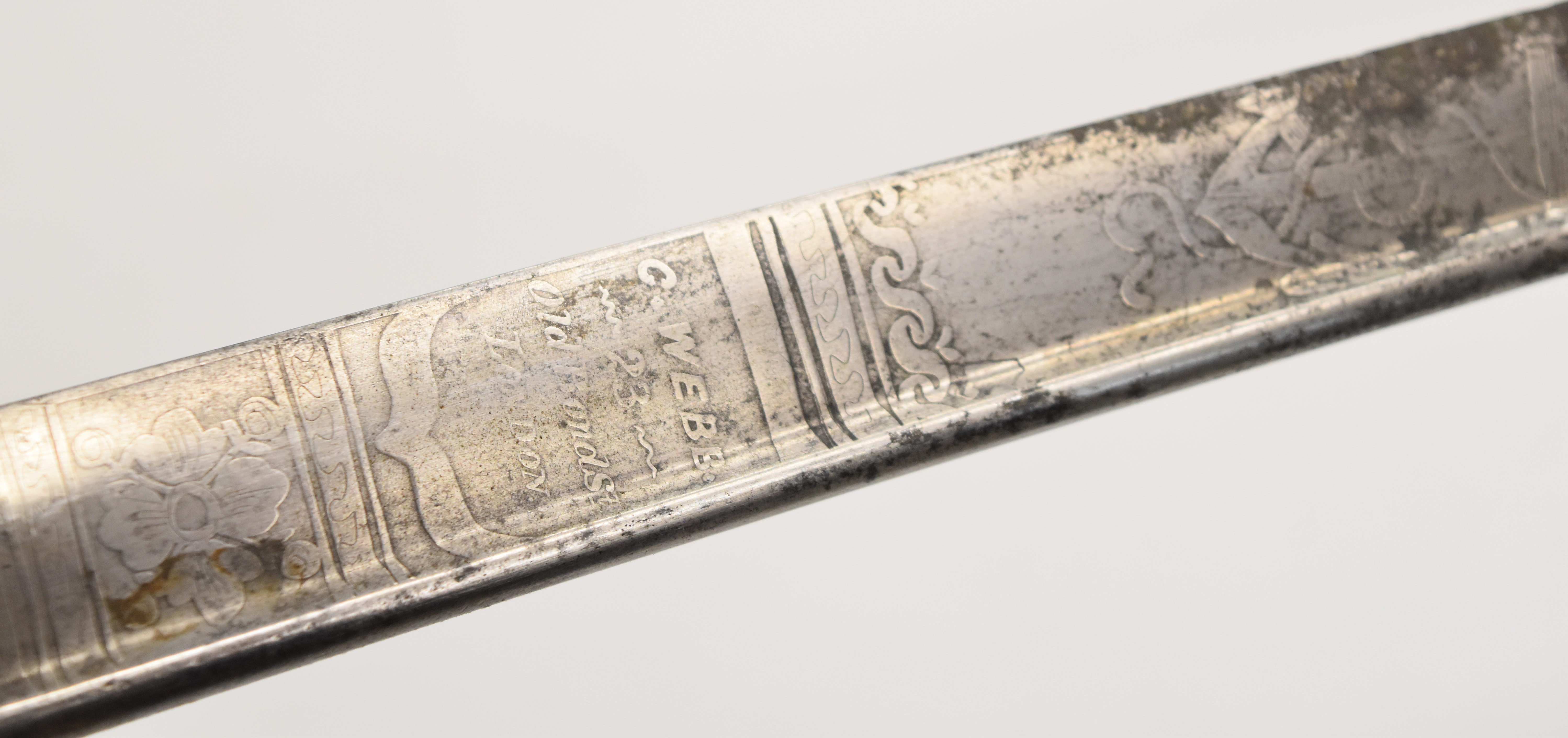 Royal Navy 1827 pattern sword with lion head pommel, folding inner guard and fouled anchor motif, - Image 8 of 11