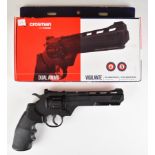 Crosman Vigilante .177 CO2 air pistol / revolver with named and textured grips, two 6-shot magazines