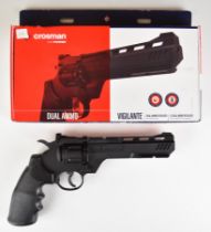 Crosman Vigilante .177 CO2 air pistol / revolver with named and textured grips, two 6-shot magazines