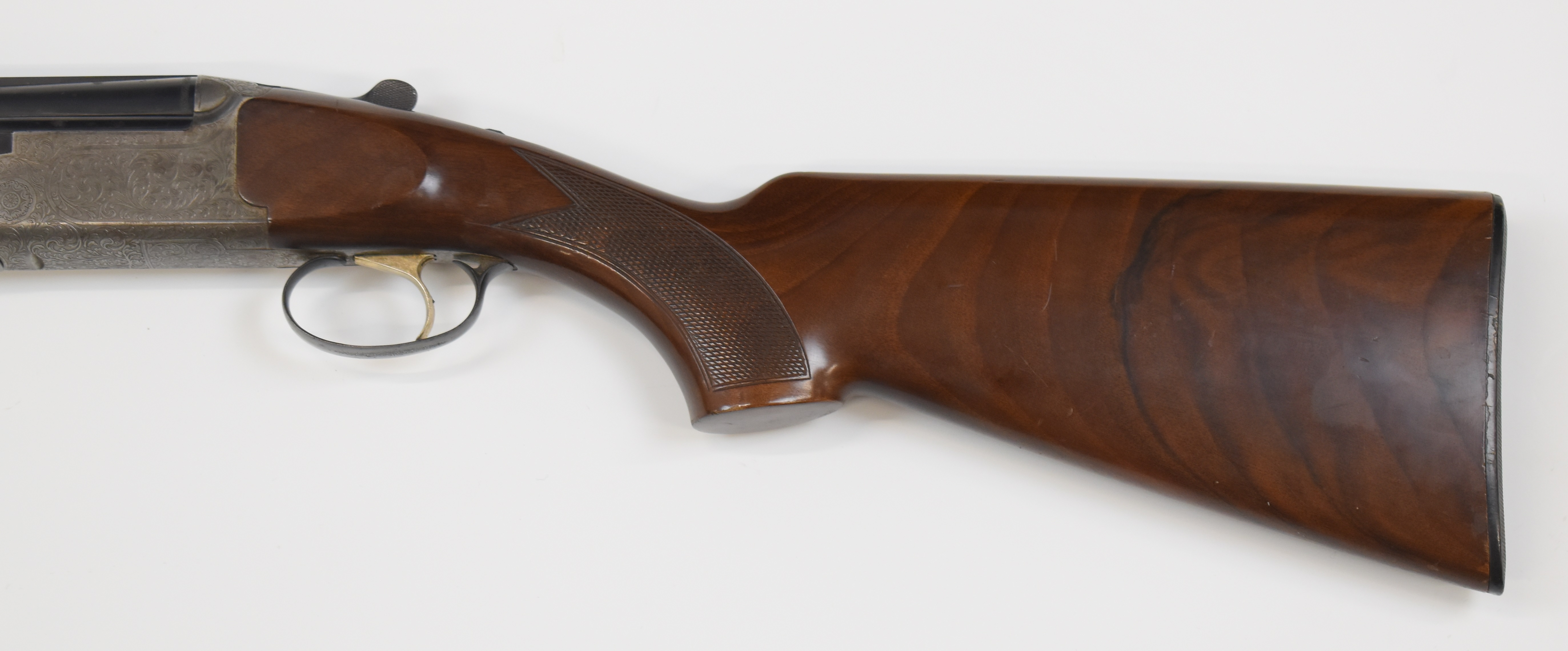 Sabatti 12 bore over under ejector shotgun with engraved lock, underside, top plate, trigger guard - Image 8 of 10