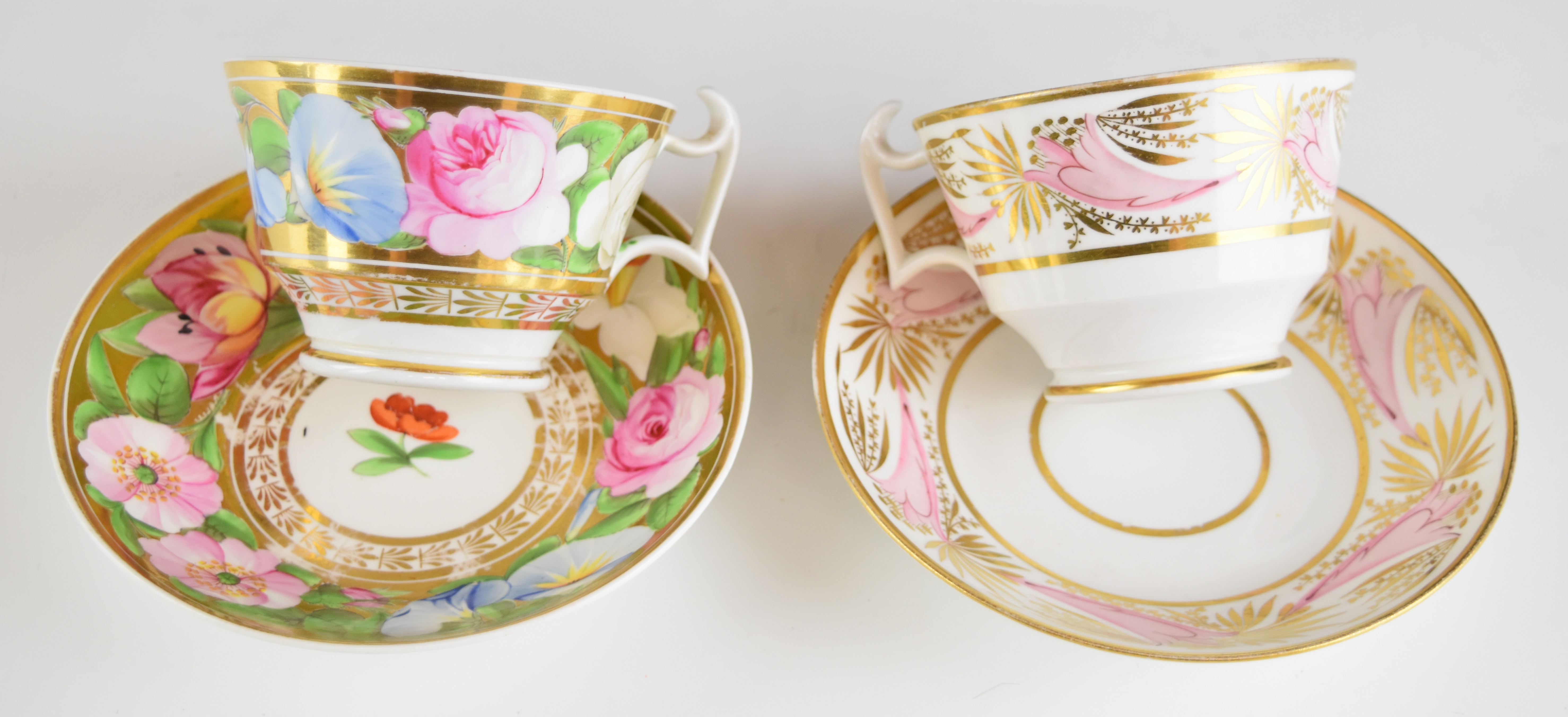 18th / 19thC tea ware including Barr, Worcester, Coalport, Yates interior decorated cup and - Image 11 of 14