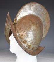 Replica Conquistador style steel helmet