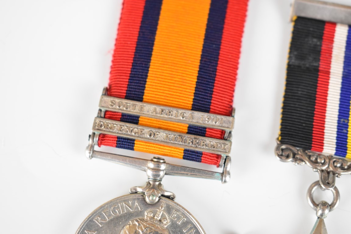 Queen's South Africa Medal with clasps for Defence of Kimberley and South Africa 1901 named to 828 - Image 5 of 22