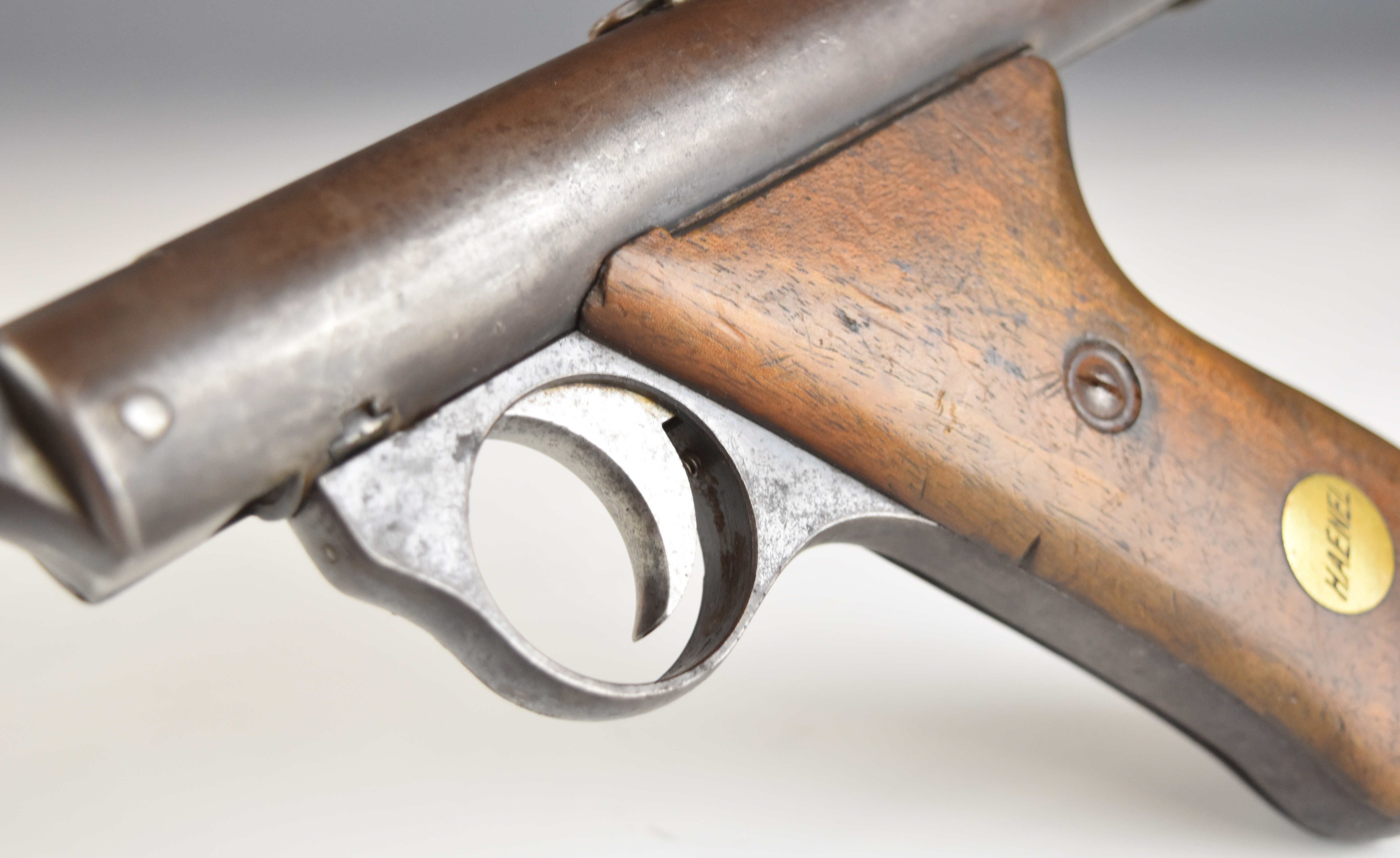 Haenel Model 28 .177 air pistol with inset maker's plaque to the wooden grips, top plate stamped ' - Image 6 of 12