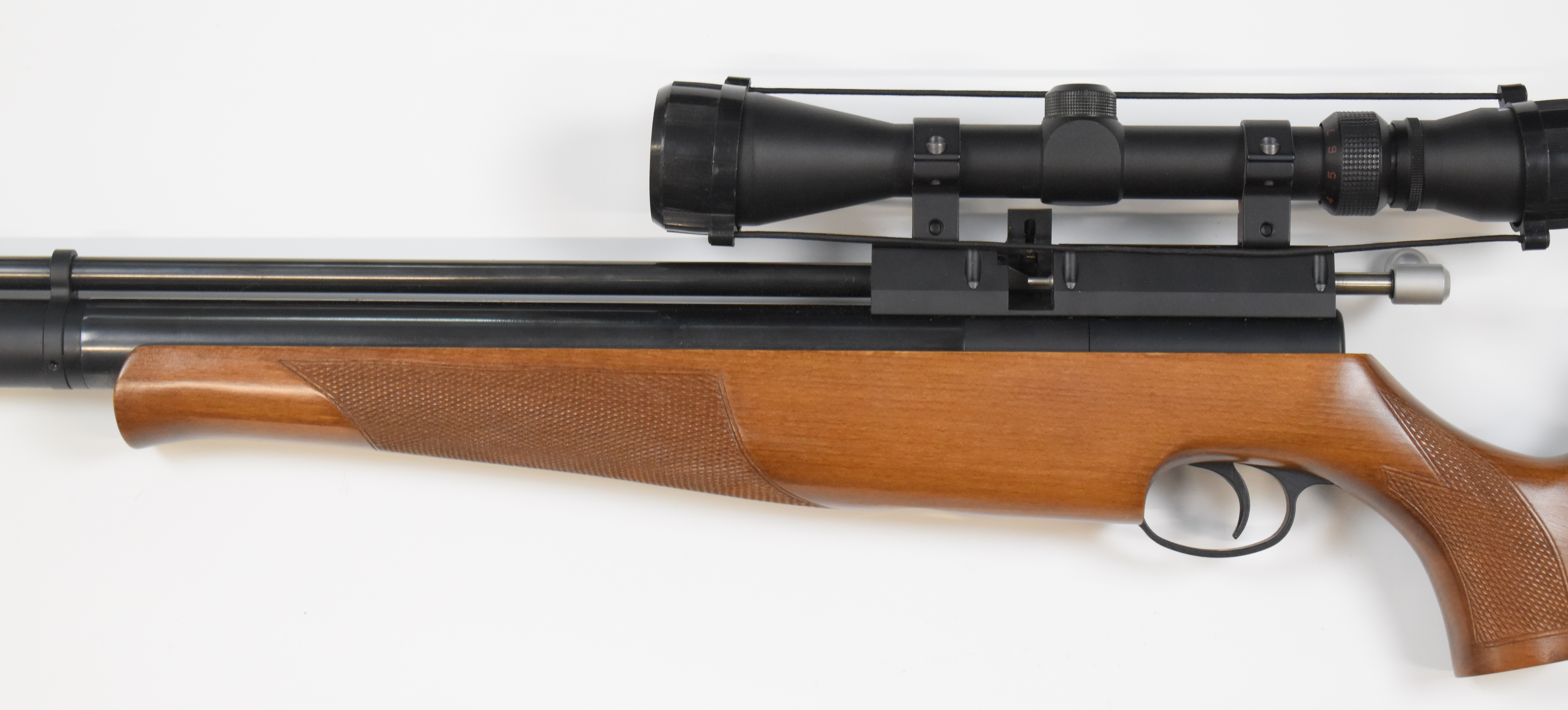 Air Arms S410 .22 PCP air rifle with chequered semi-pistol grip and forend, raised cheek piece, 10- - Image 9 of 11