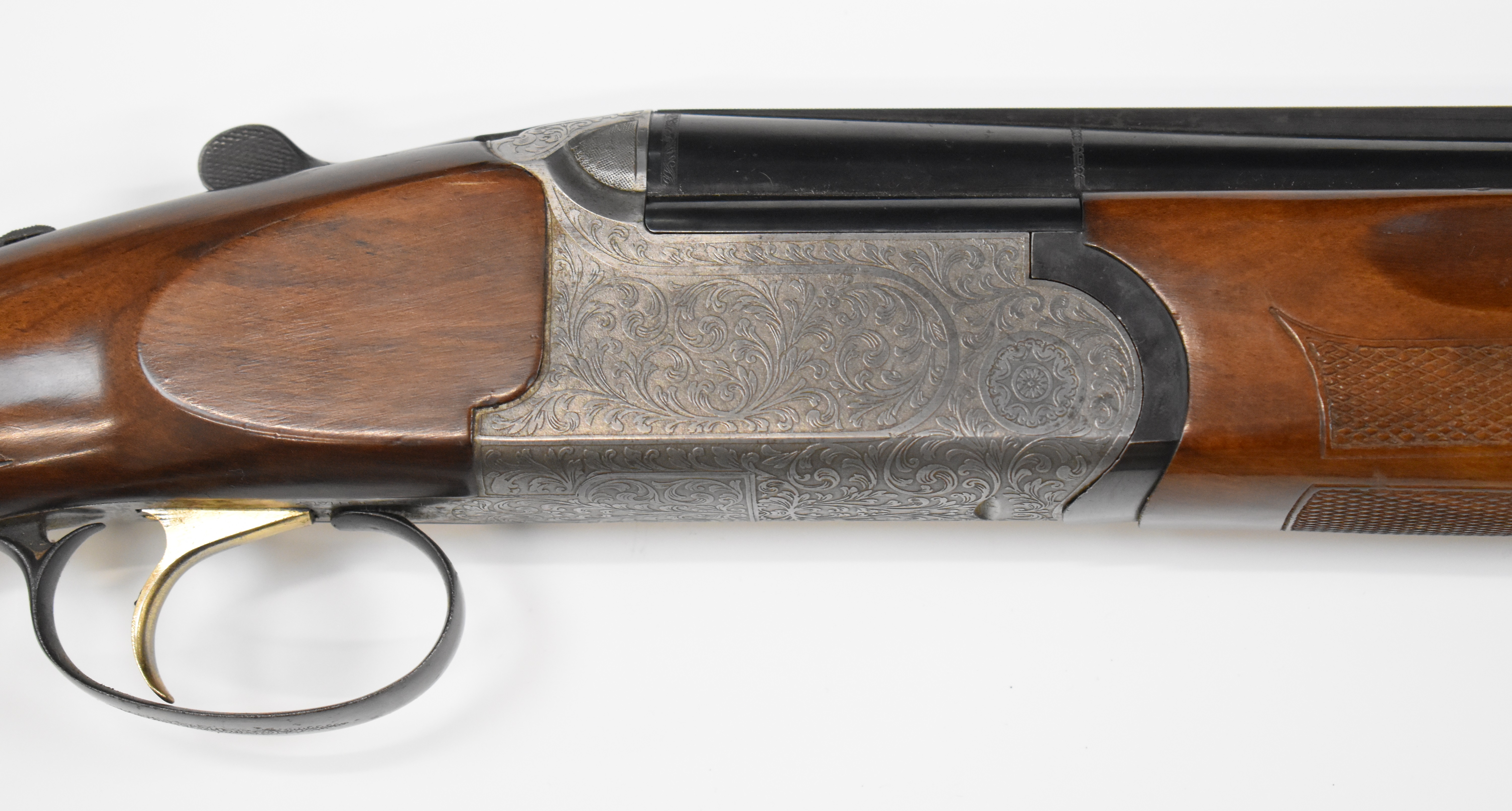 Sabatti 12 bore over under ejector shotgun with engraved lock, underside, top plate, trigger guard - Image 6 of 10