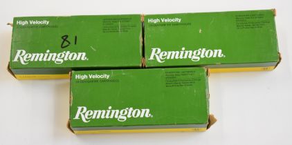 Sixty .17 Remington high velocity rifle cartridges, all in original boxes. PLEASE NOTE THAT A
