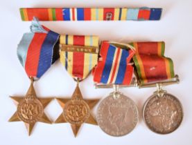 South Africa WW2 group of four medals comprising 1939/1945 Star, Africa Star with 8th Army clasp,