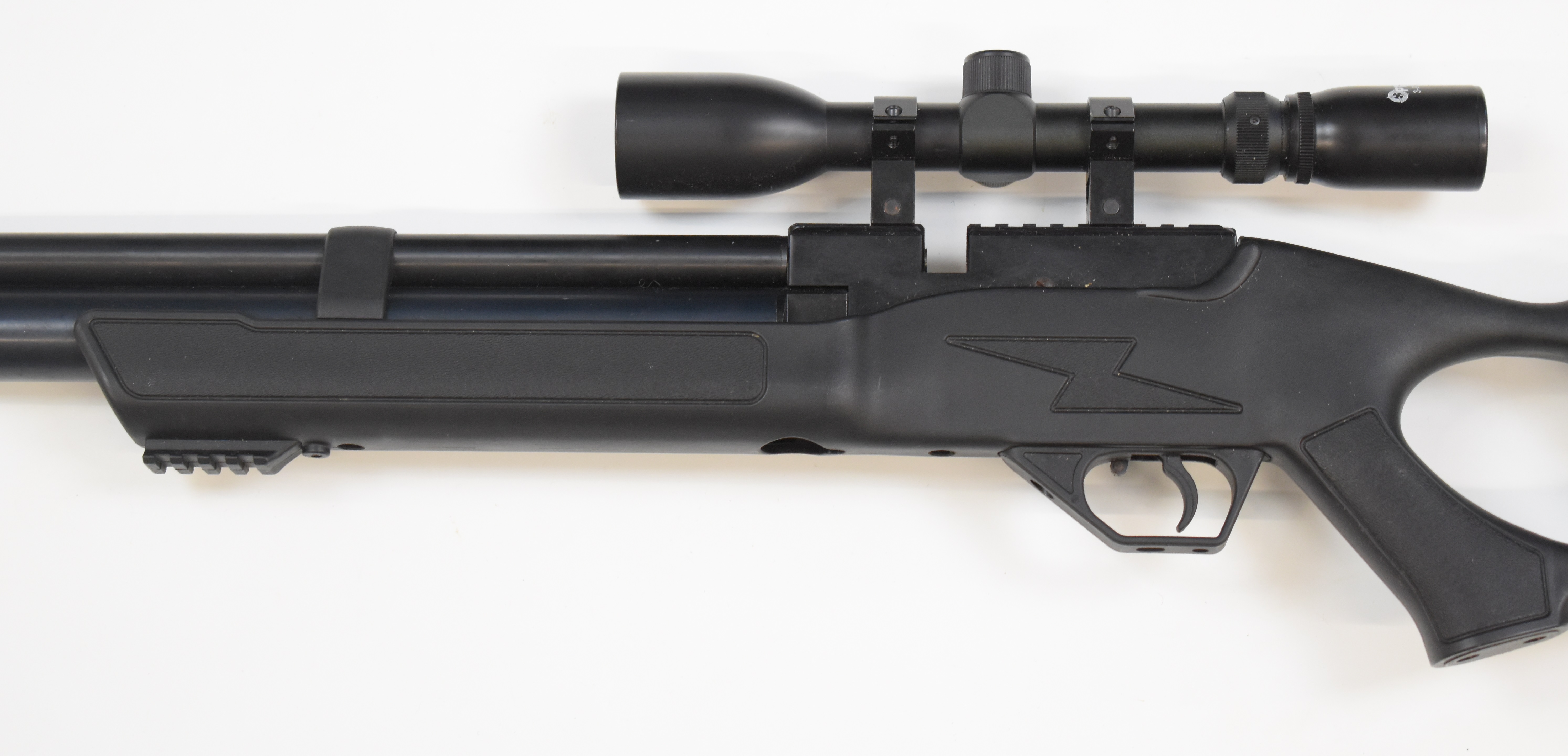 Hatsan Flash .22 PCP air rifle with textured semi-pistol grip and forend, composite skeleton - Image 9 of 11