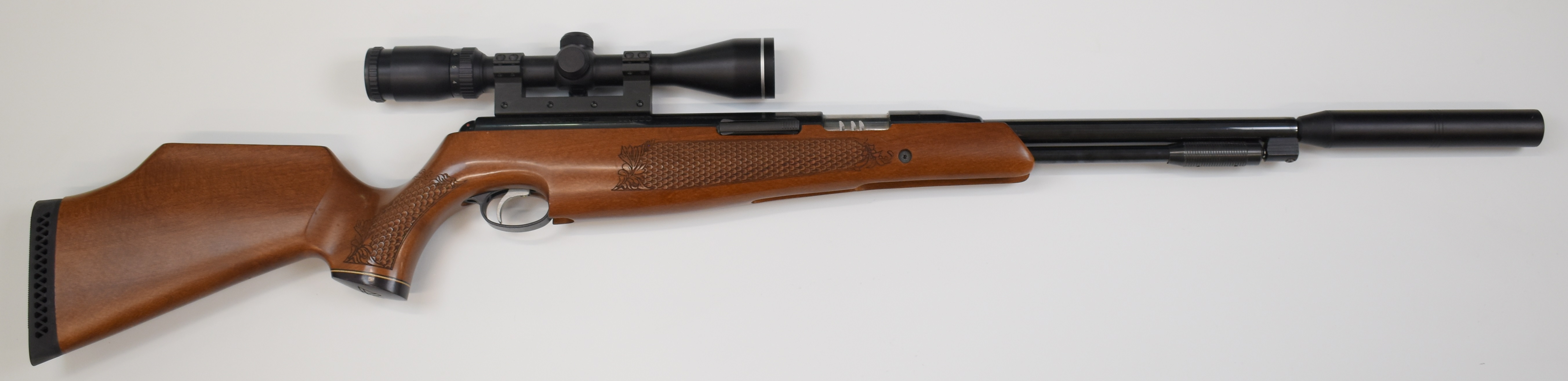 Air Arms TX200 .22 under-lever air rifle with carved semi-pistol grip and forend, adjustable - Image 2 of 11