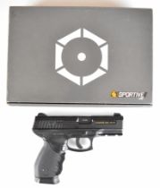 Cybergun 24/7 6mm CO2 airsoft pistol with textured rubber grips, multi-shot magazine and fixed