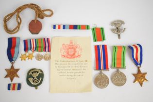 British Army WW2 group of four comprising 1939/1945 Star, France & Germany Star, Defence Medal and