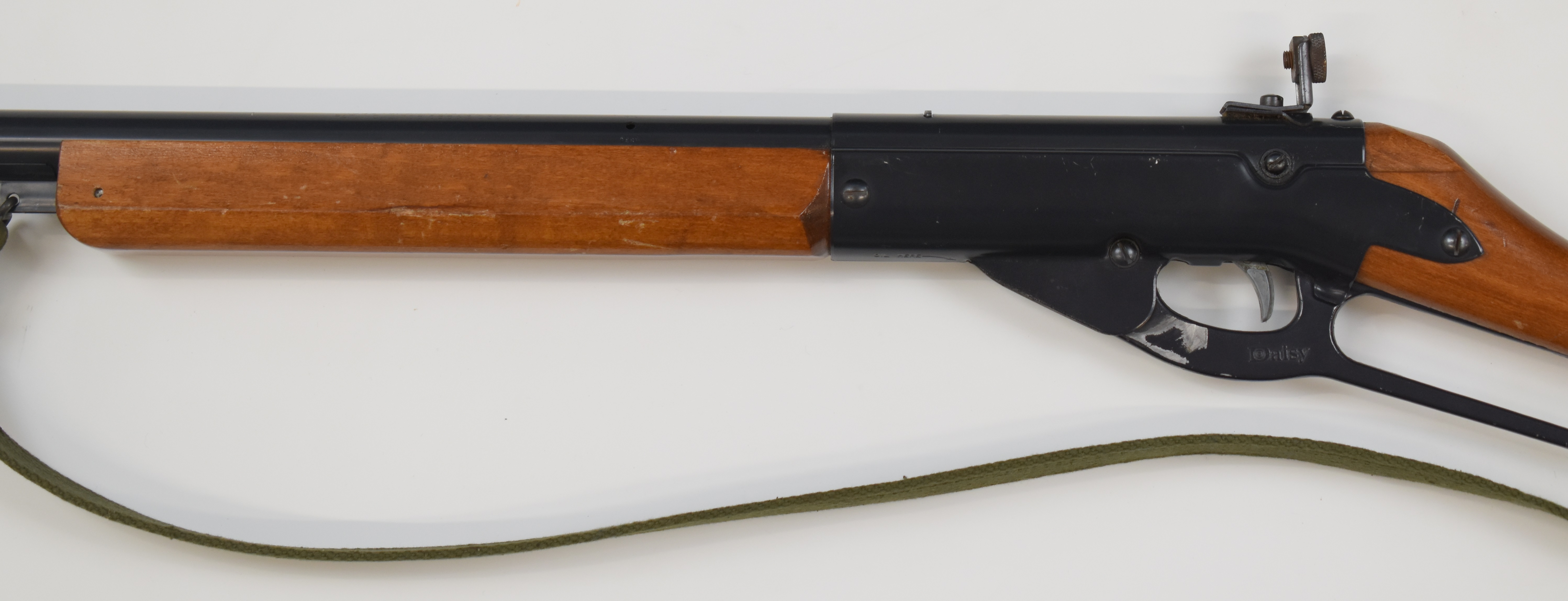 Daisy Model 99 Winchester style underlever-action air rifle with wooden grip and forend, canvas - Image 9 of 10