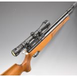 Air Arms S410 .22 PCP air rifle with chequered semi-pistol grip and forend, raised cheek piece, 10-