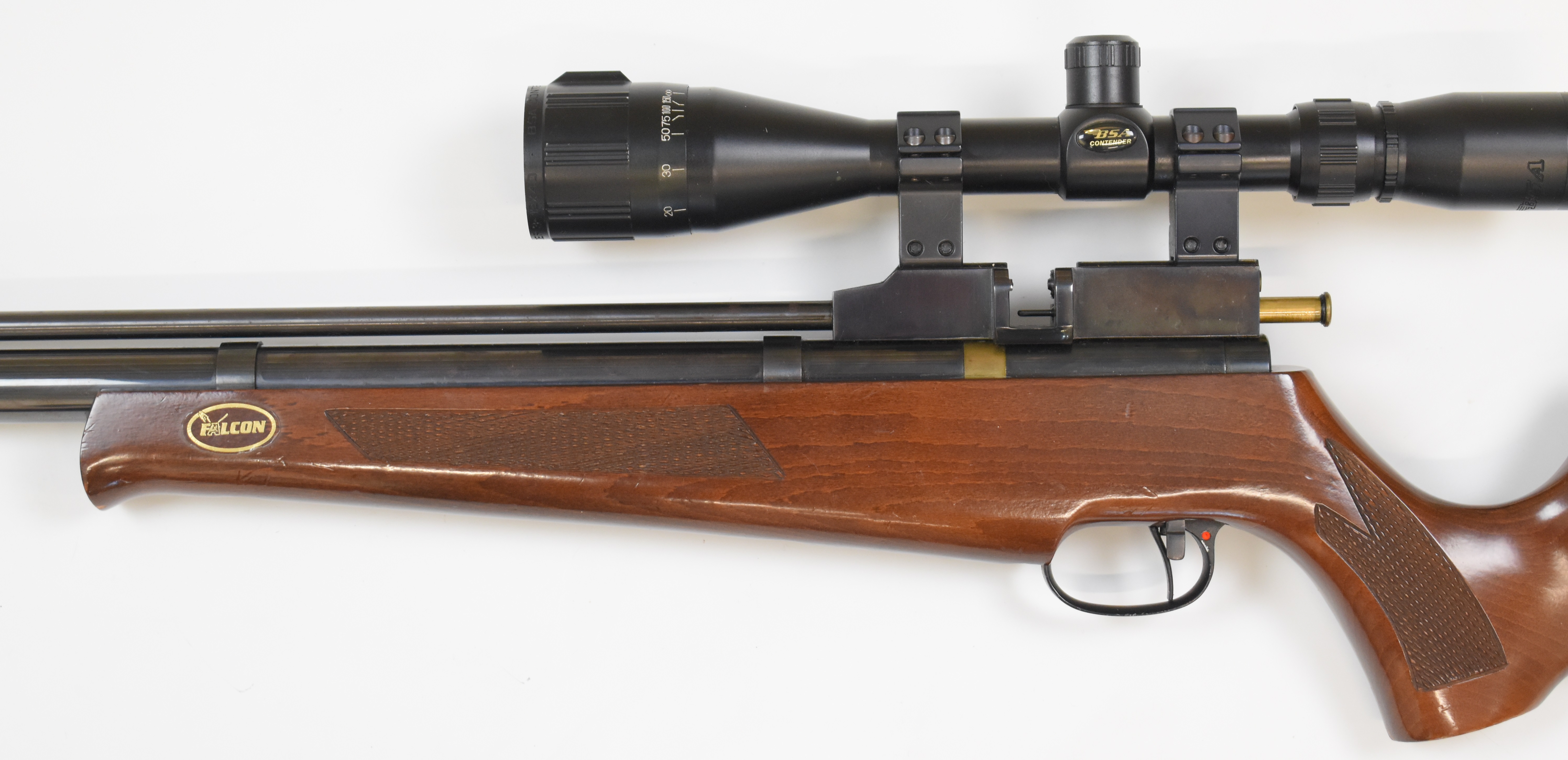Titan/ Falcon .22 bolt-action PCP air rifle, probably by John Bowkett, with two 8-shot magazines, - Image 8 of 10