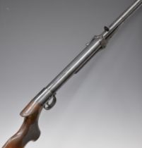 BSA Improved Model D .177 under-lever air rifle with chequered semi-pistol grip, adjustable