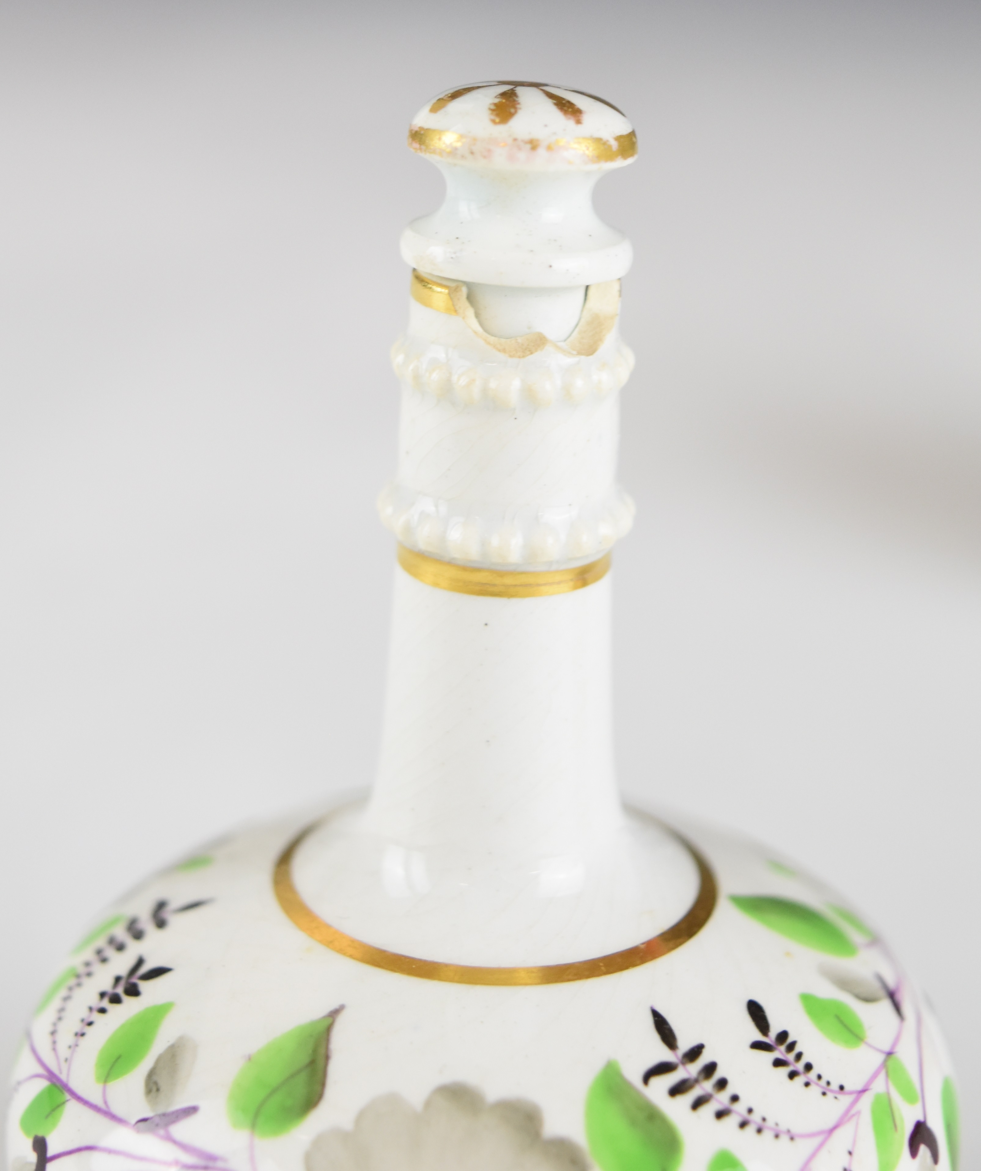 Crown Derby Imari and Davenport covered scent / perfume bottles, Coalport miniature jug with - Image 3 of 14
