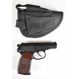 KWC P M Makarov .177 CO2 air pistol with chequered composite grips and adjustable sights, serial