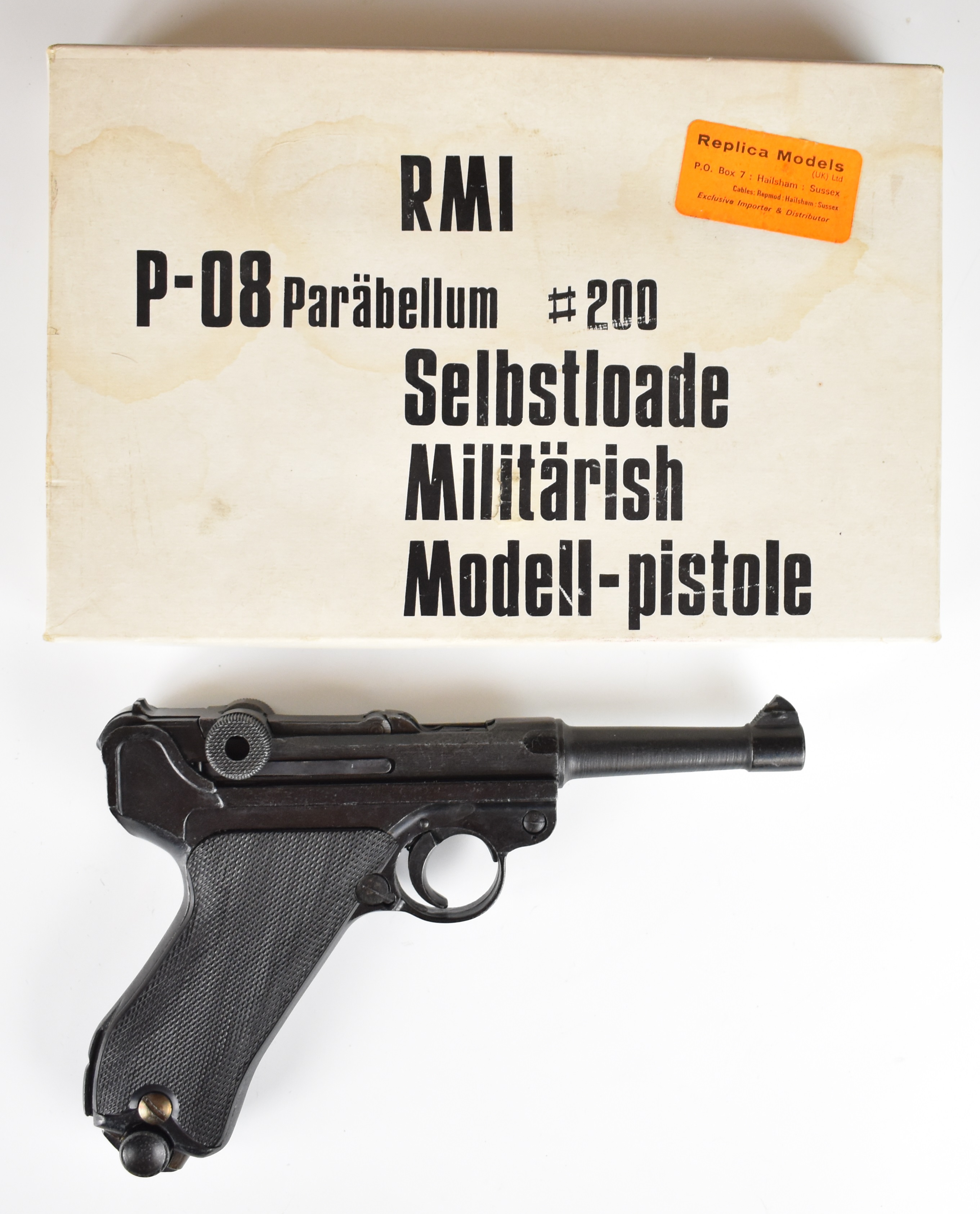 RMI P-08 Parabellum Selbstloade Militarish Luger pistol with chequered grips and dummy rounds, in - Image 13 of 24