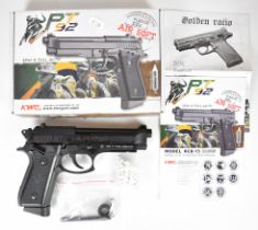 KWC PT92 6mm CO2 air pistol with chequered composite grip and fixed sights, serial number