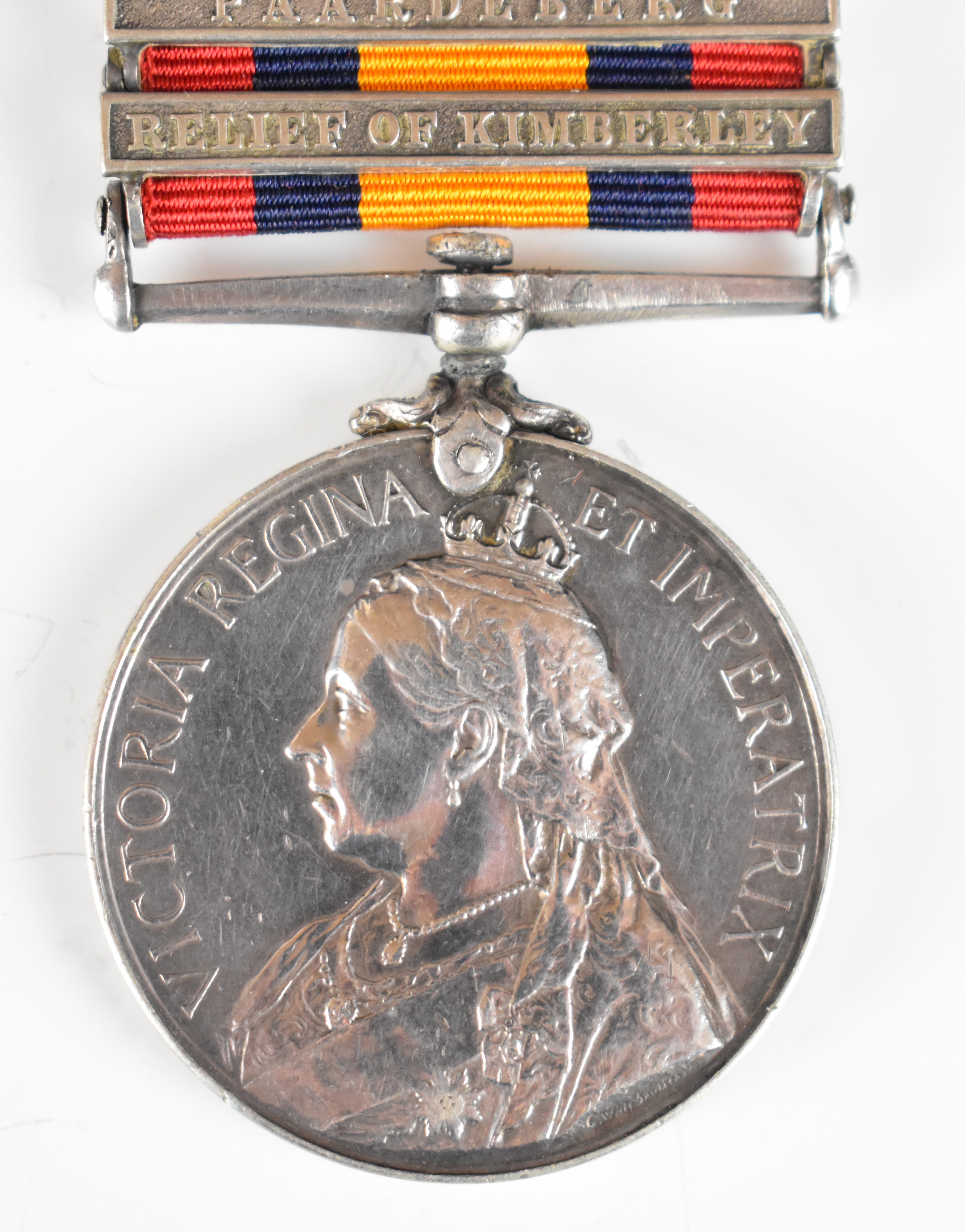 Queen's South Africa Medal with clasps for Relief of Kimberley, Paardeberg, Driefontien, - Image 2 of 6