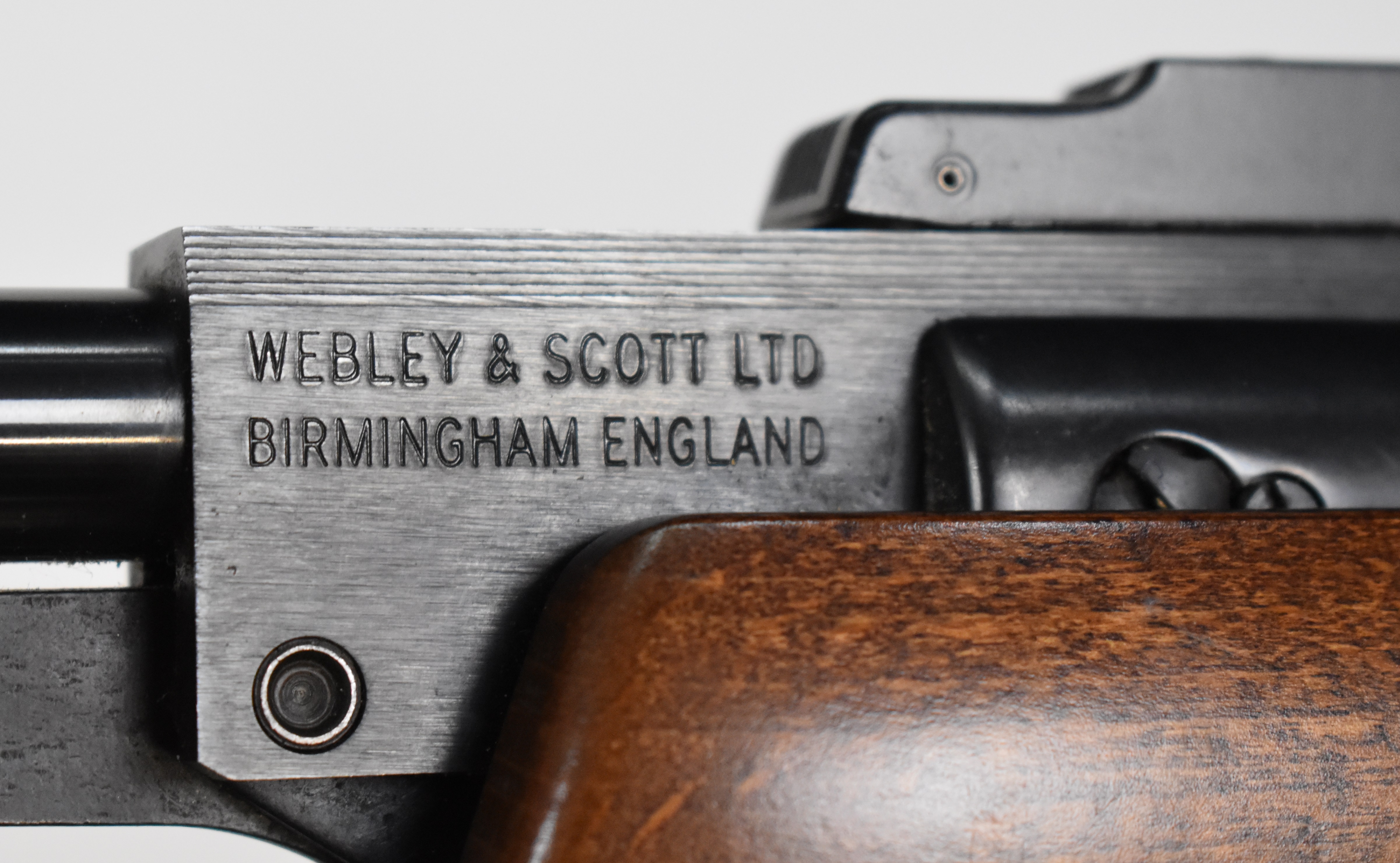 Webley Omega .177 air rifle with chequered semi-pistol grip, raised cheek piece, padded canvas and - Image 12 of 12