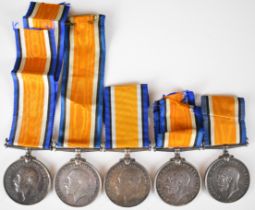 Five South Africa WW1 War Medals named to Sgt R McKenzie 4th S. A. Infantry,  Pte C E Heath 2nd S.