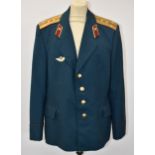 Russian Air Force Cold War uniform comprising tunic and trousers with insignia - the vendor