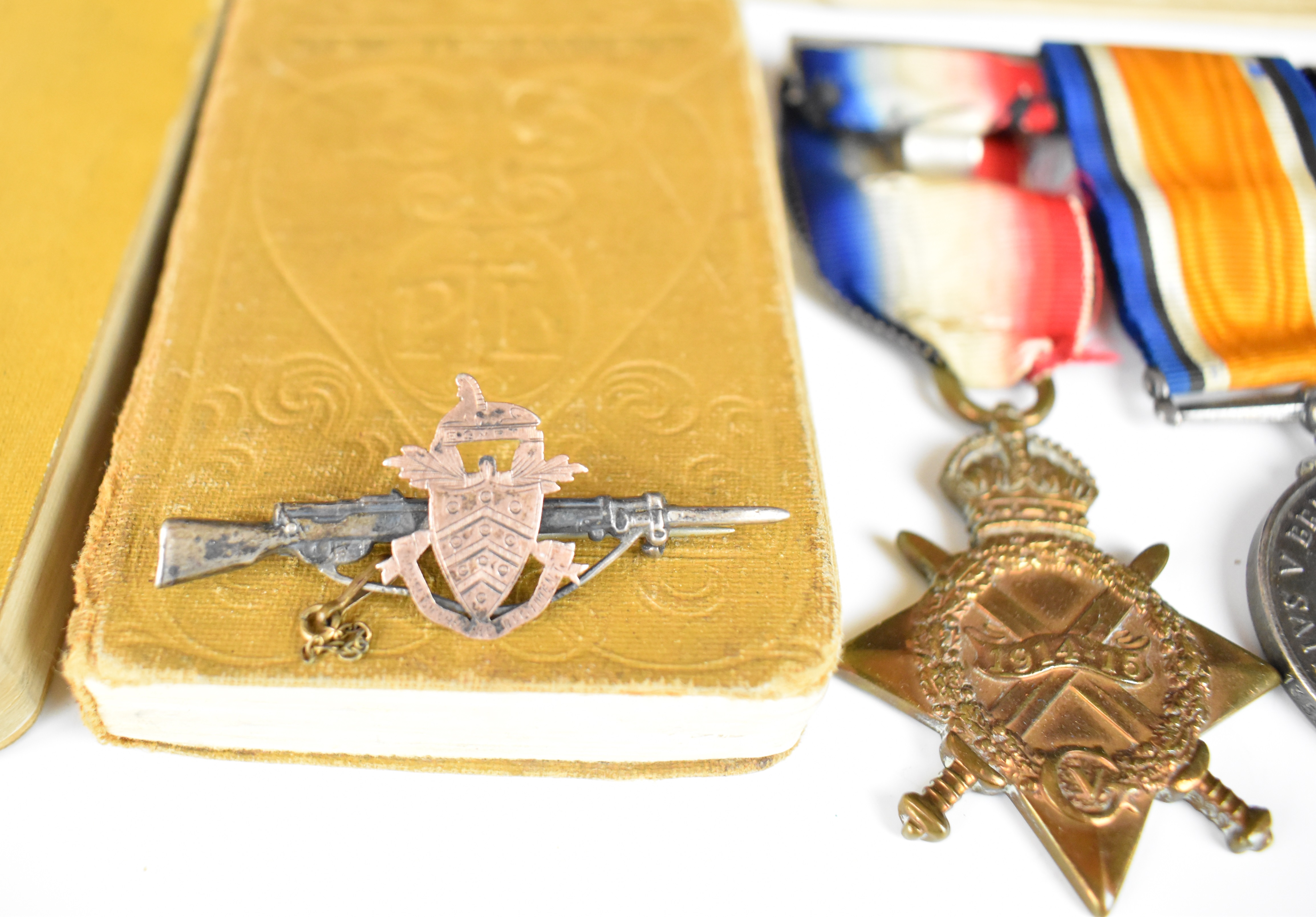 British Army WW1 medal trio comprising 1914/1915 Star, War Medal and Victory Medal named to 13558 - Image 2 of 10