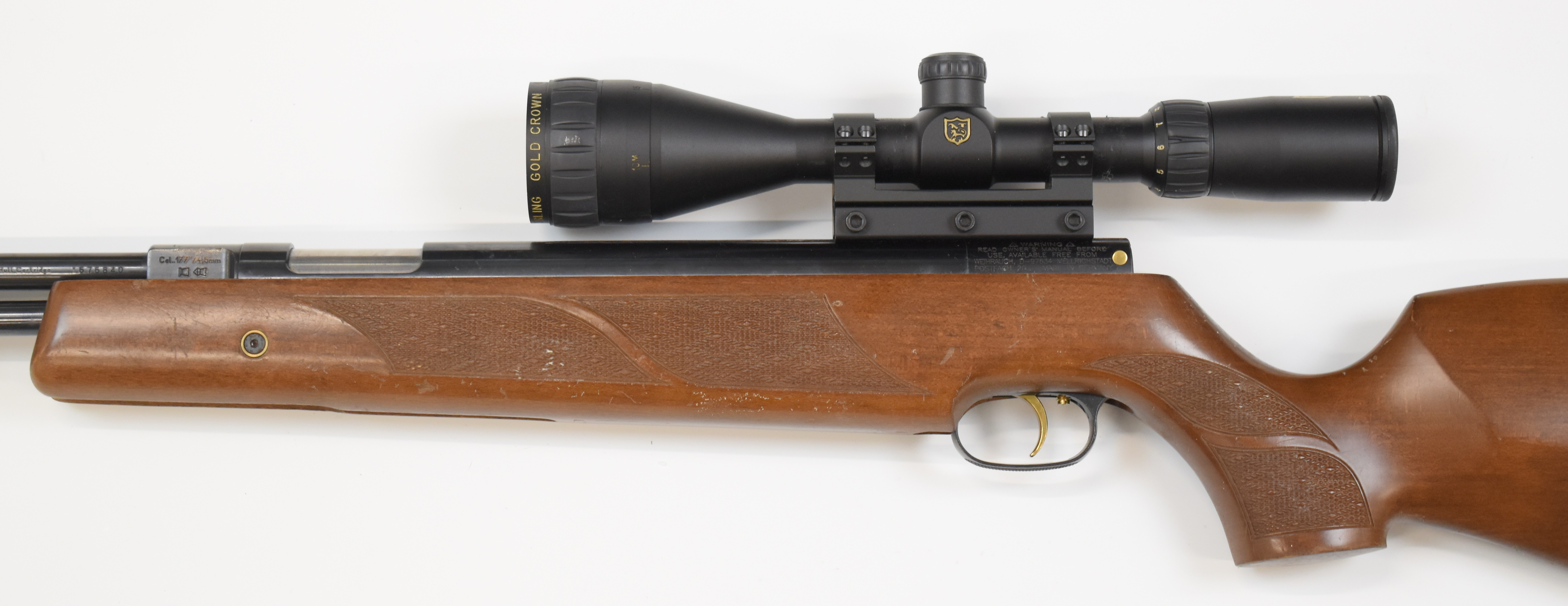 Weihrauch HW97K .177 underlever air rifle with chequered semi-pistol grip, raised cheek piece, sling - Image 8 of 10