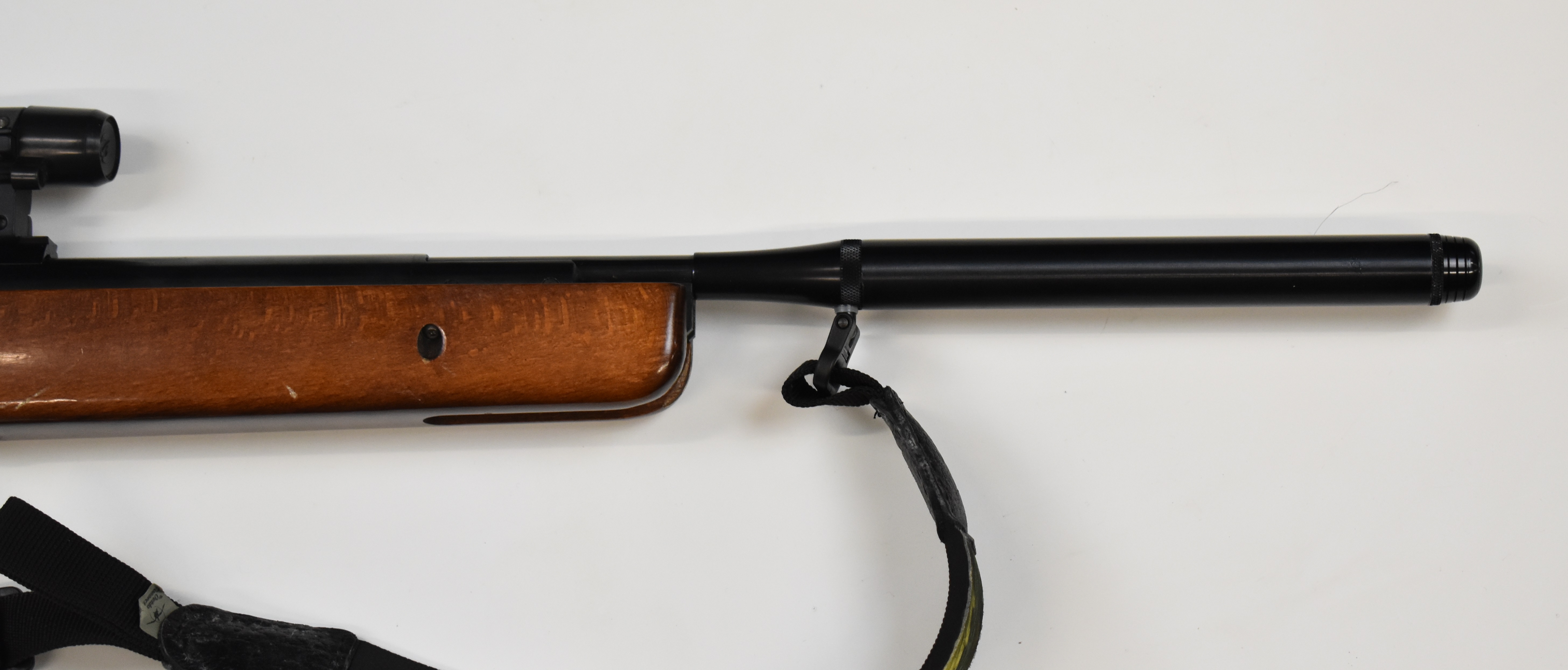 BSA Spitfire .22 air rifle with semi-pistol grip, raised cheek piece, sling, sound moderator and - Image 5 of 9