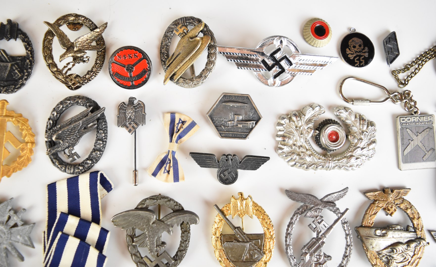 Replica German WW2 Nazi Third Reich badges, insignia and medals including High Seas Fleet, Artillery - Image 12 of 16