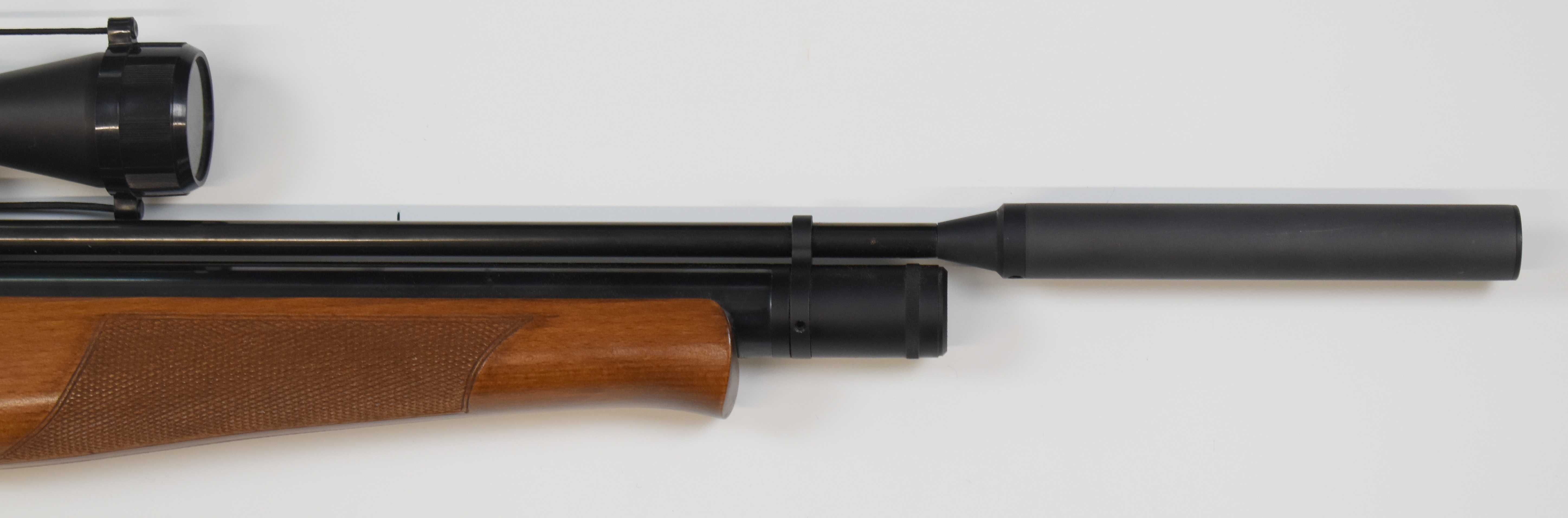 Air Arms S410 .22 PCP air rifle with chequered semi-pistol grip and forend, raised cheek piece, 10- - Image 5 of 11