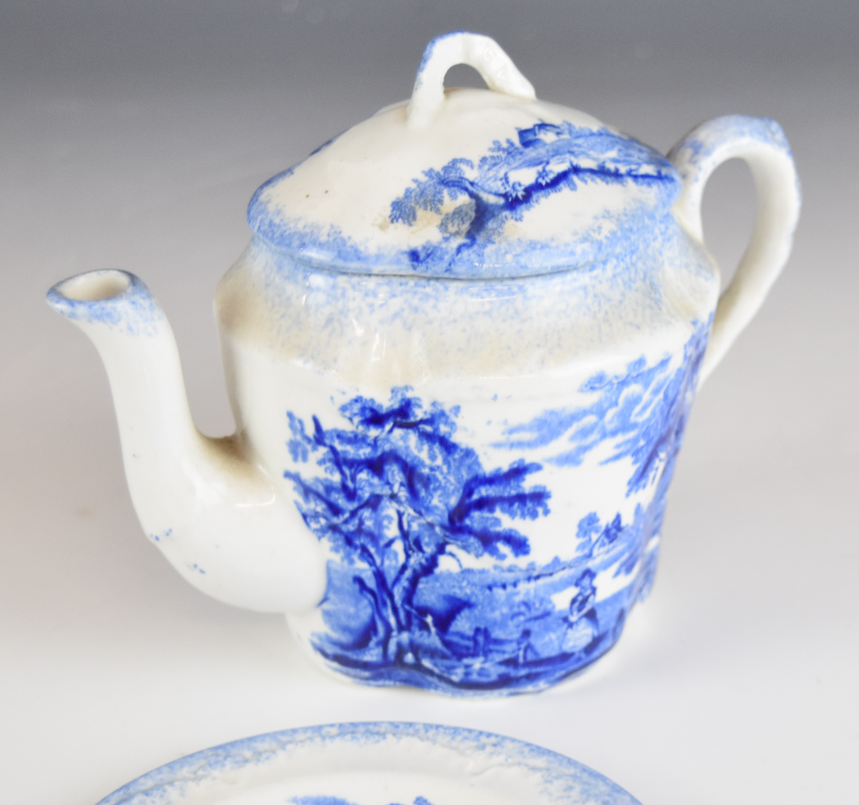Collection of 19thC blue and white transfer printed ceramics including pair of Ridgways covered - Image 9 of 9