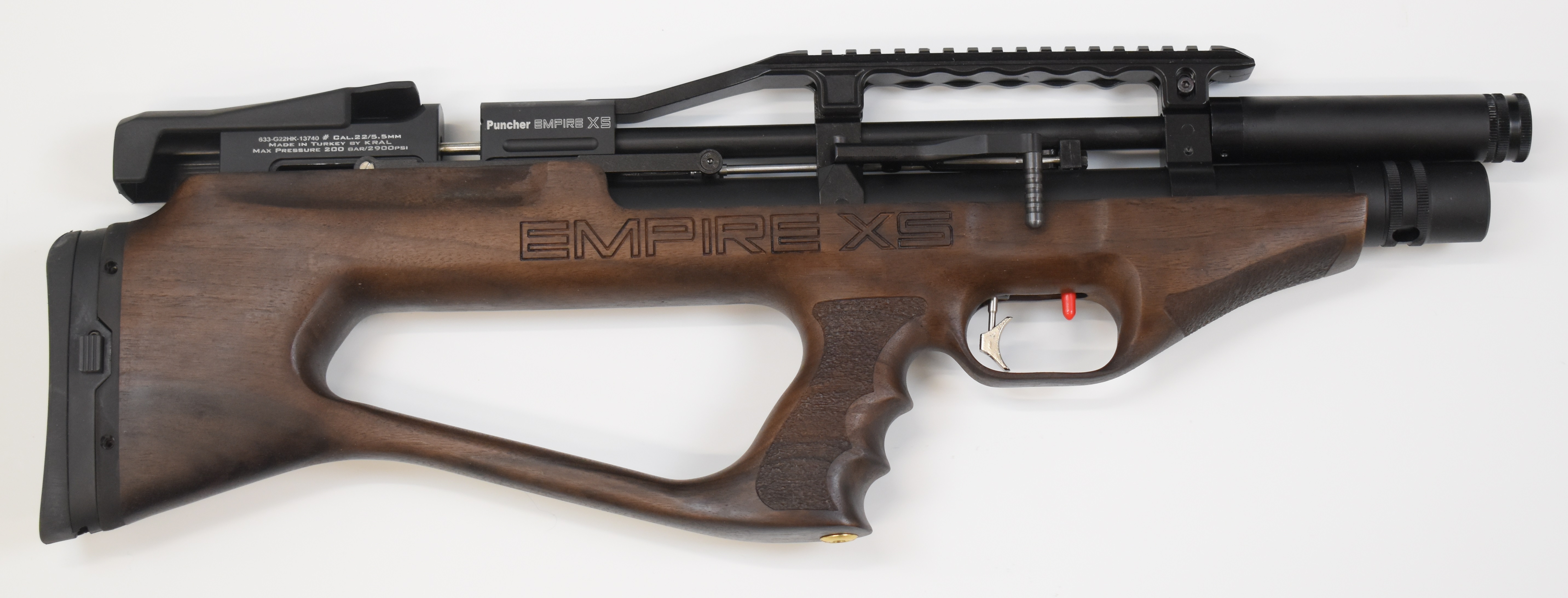 Kral Puncher Empire XS .22 PCP carbine air rifle with textured pistol grip, two 14-shot magazines - Image 2 of 9