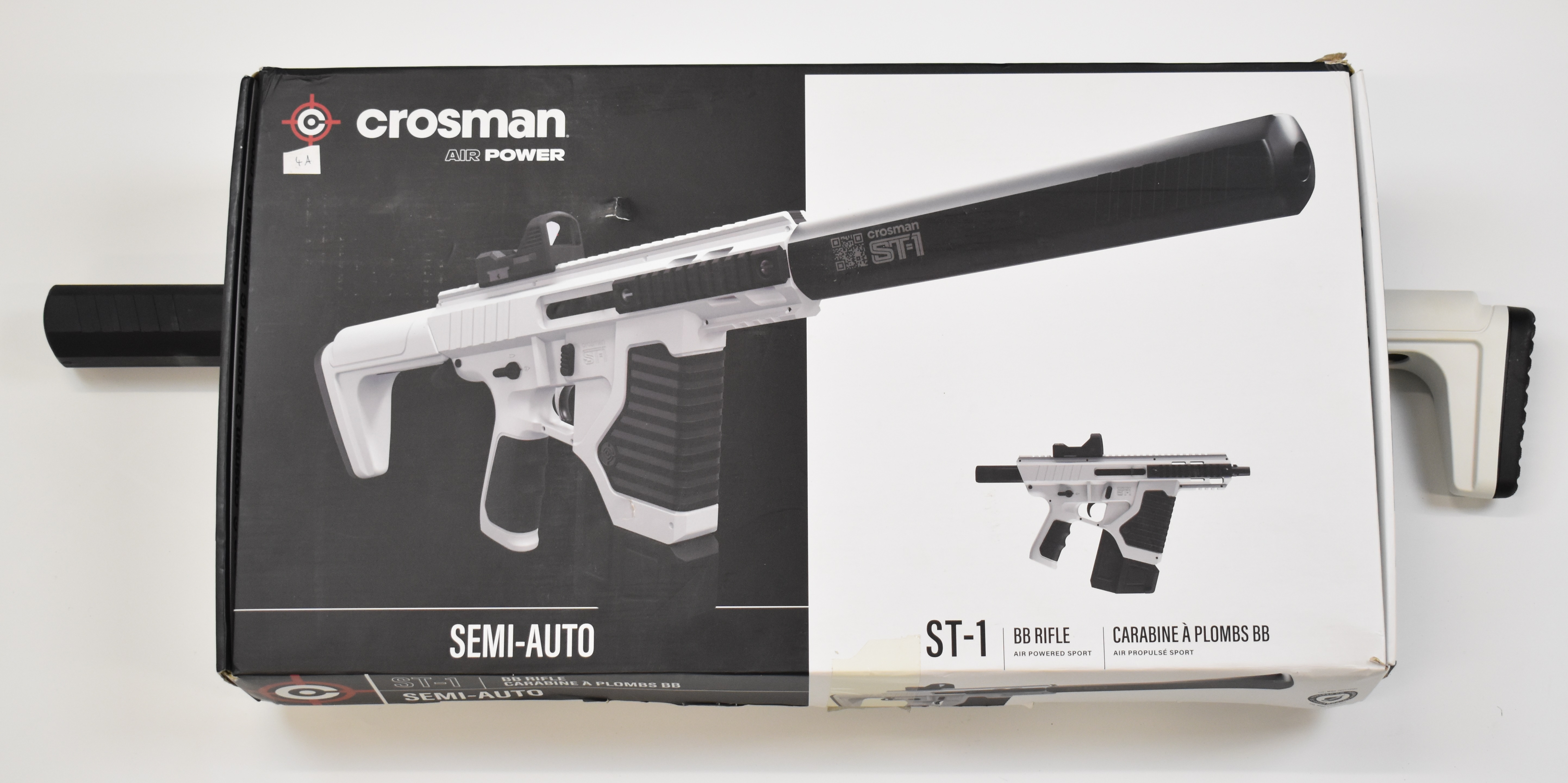 Crosman ST-1 .177 semi-automatic assault style air rifle with white composite body, tactical - Image 8 of 8