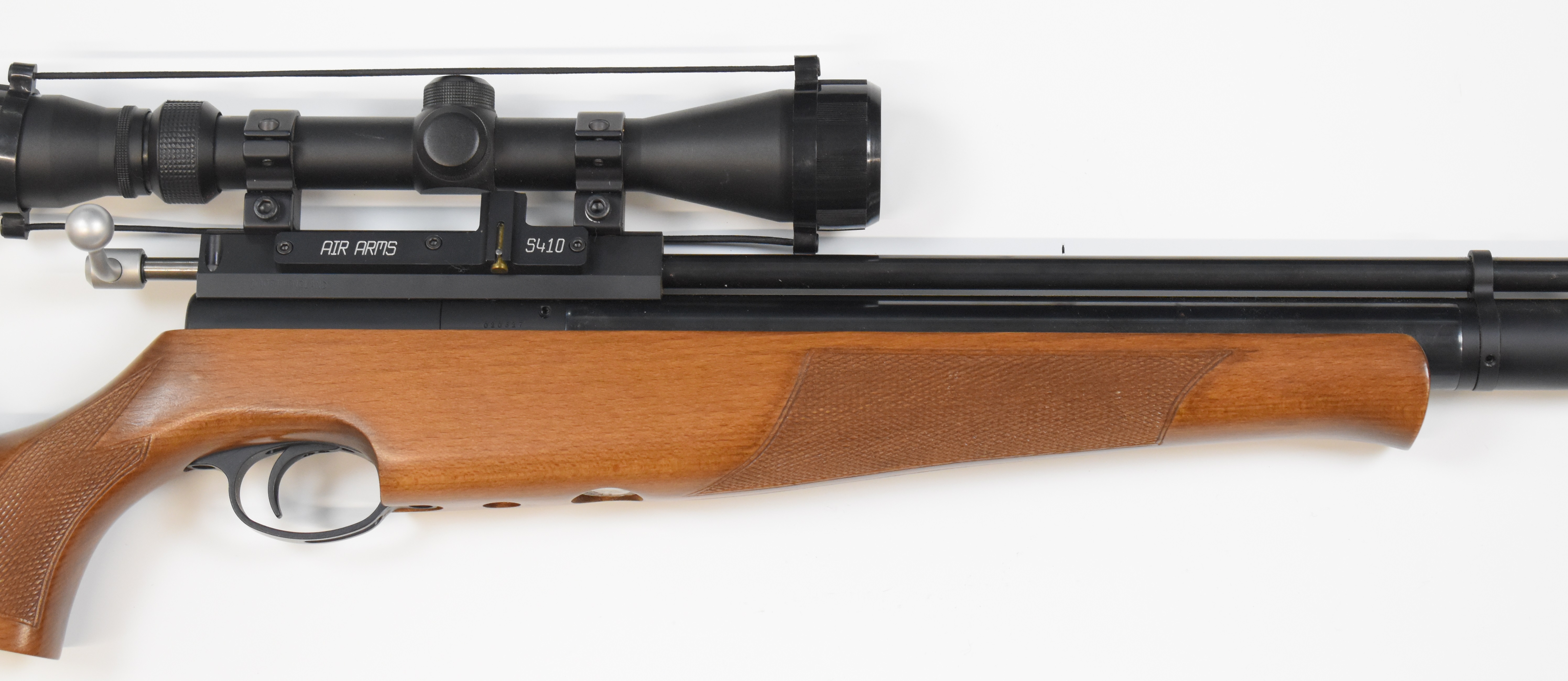 Air Arms S410 .22 PCP air rifle with chequered semi-pistol grip and forend, raised cheek piece, 10- - Image 4 of 11