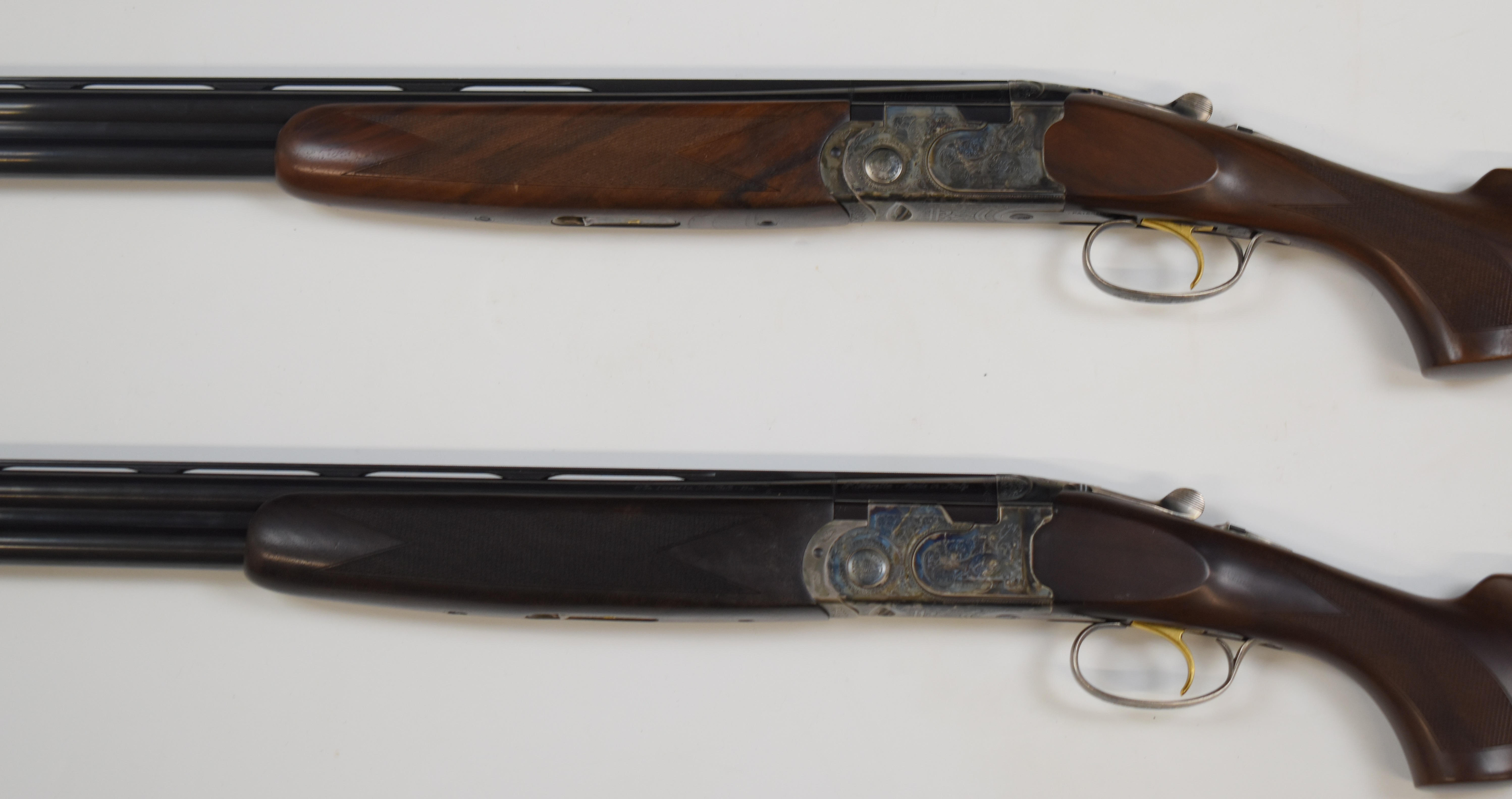 A pair of Beretta Silver Pigeon C 20 bore over and under ejector shotguns each with named and - Image 10 of 24