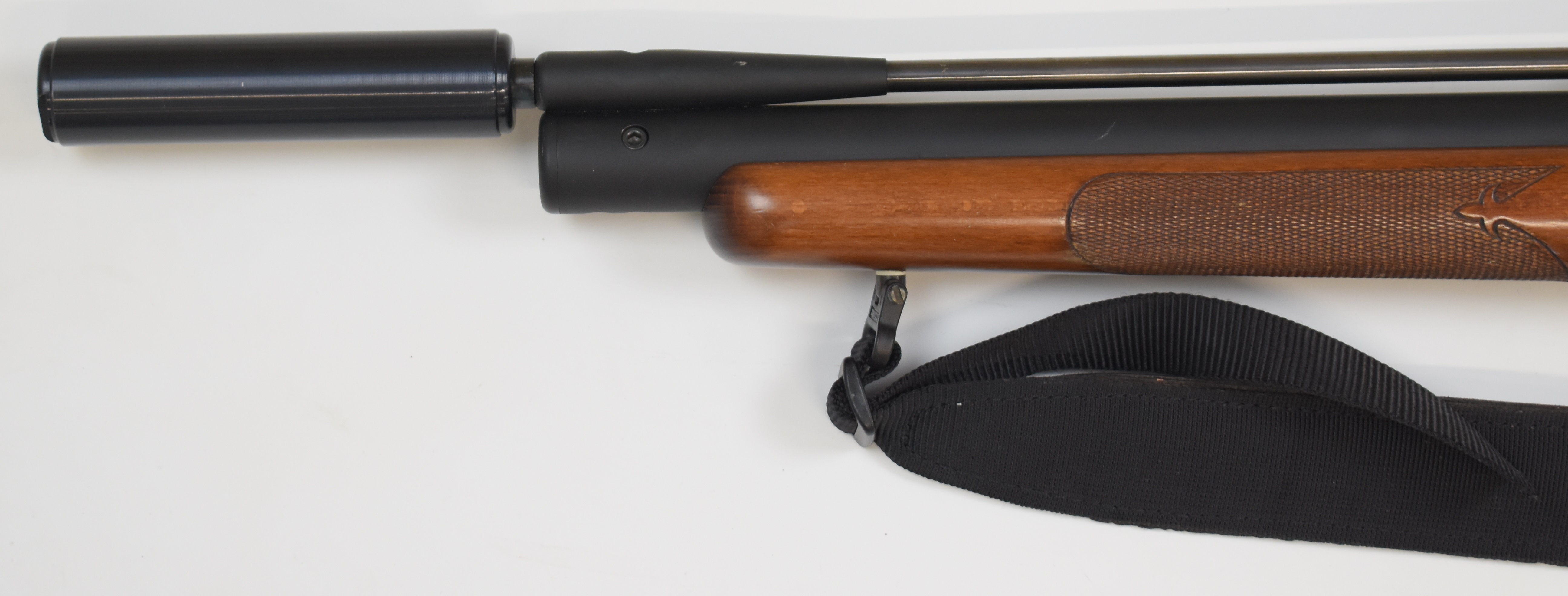 Webley Axsor .22 PCP air rifle with chequered semi-pistol grip and forend, raised cheek piece, - Image 9 of 10