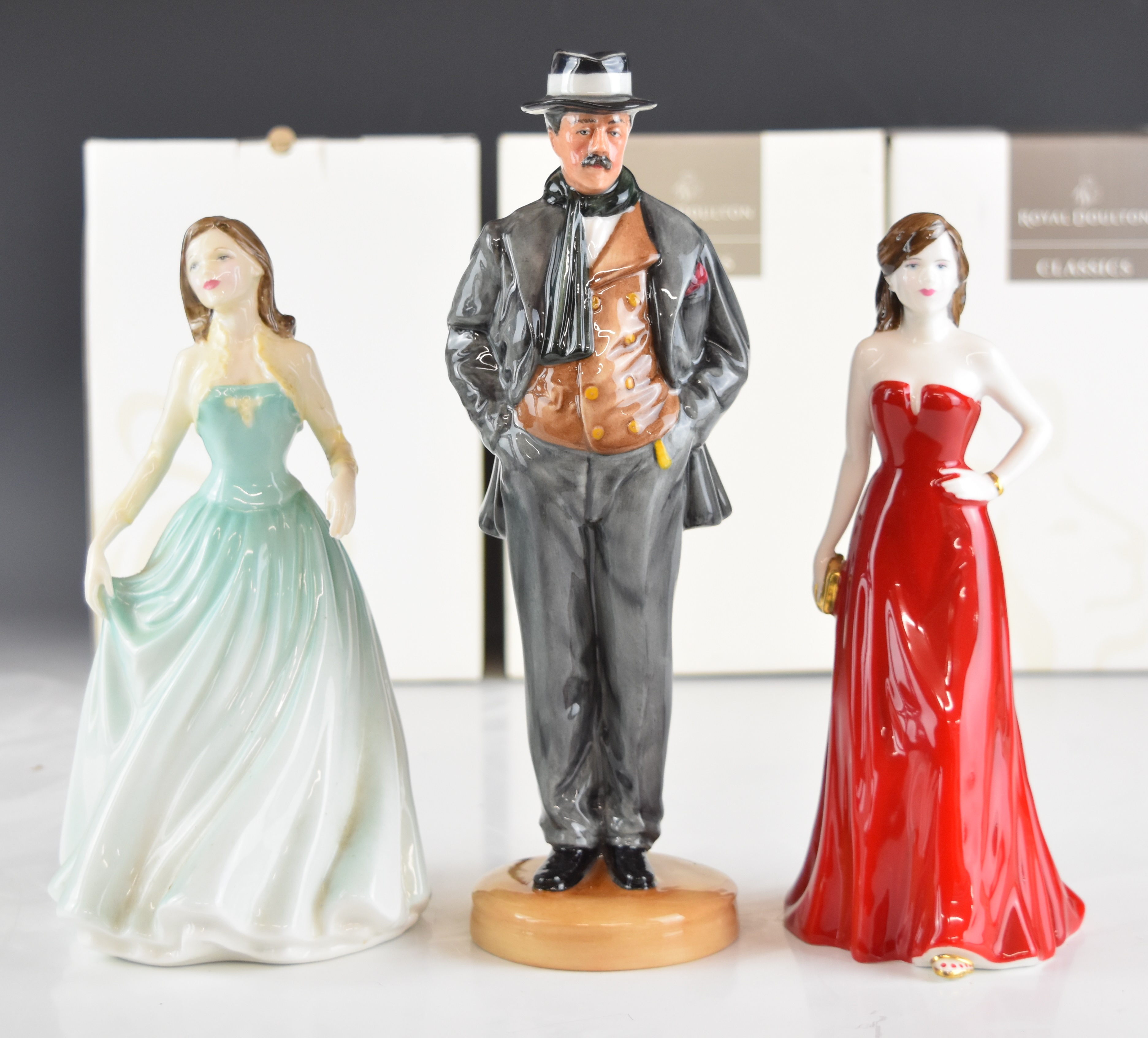 Six Royal Doulton figures including Arnold Bennett, Princess Charlotte, Brittany, Faye etc, all - Image 4 of 10