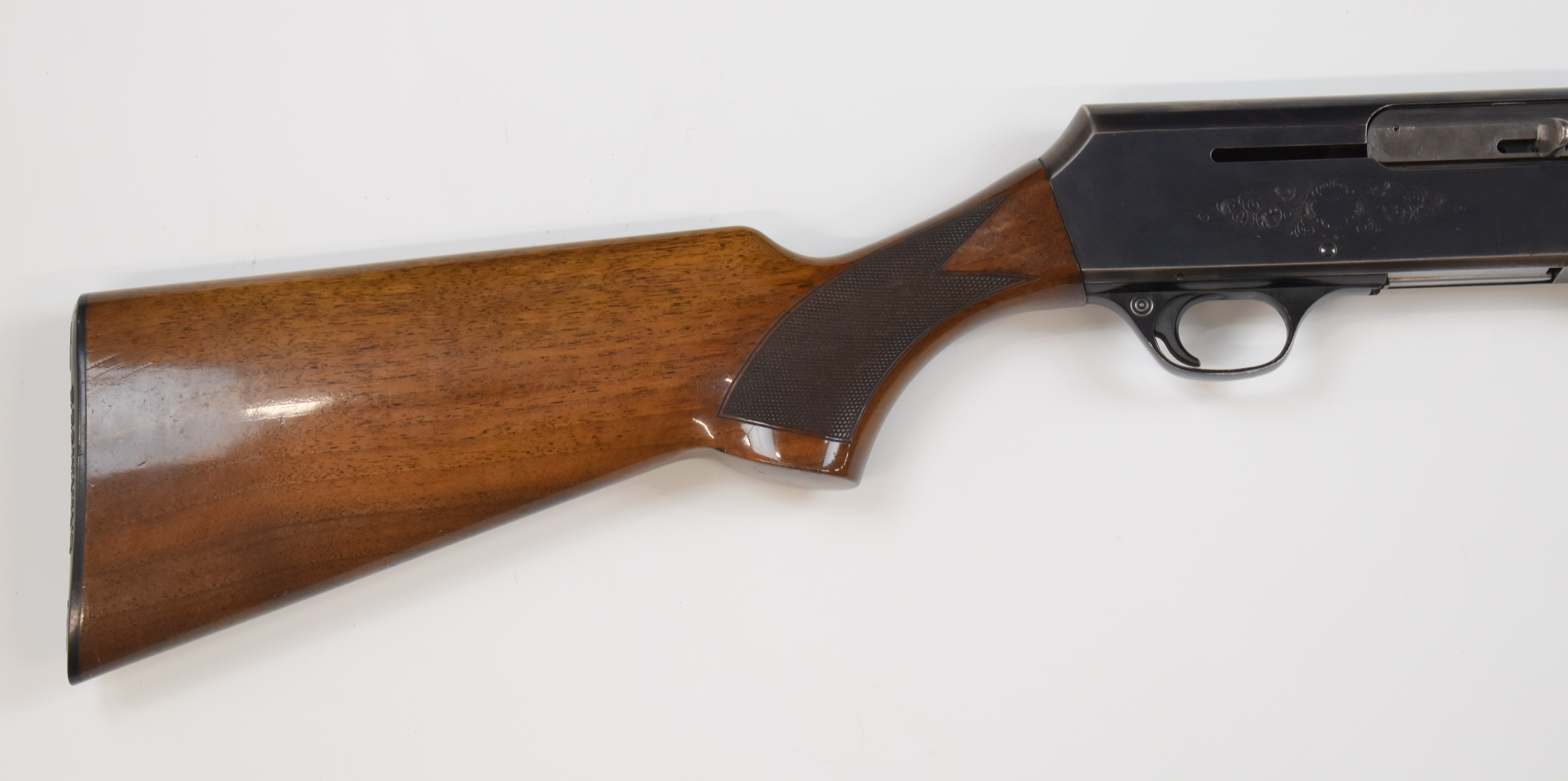 Browning 2000 12 bore 3-shot semi-automatic shotgun with named and engraved lock, chequered semi- - Image 3 of 11