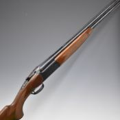 Franchi 28 bore over and under ejector shotgun with engraved locks, underside, thumb lever and