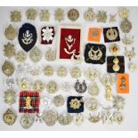 Collection of approximately 60 British Army Scottish Regiment badges including Argyll &