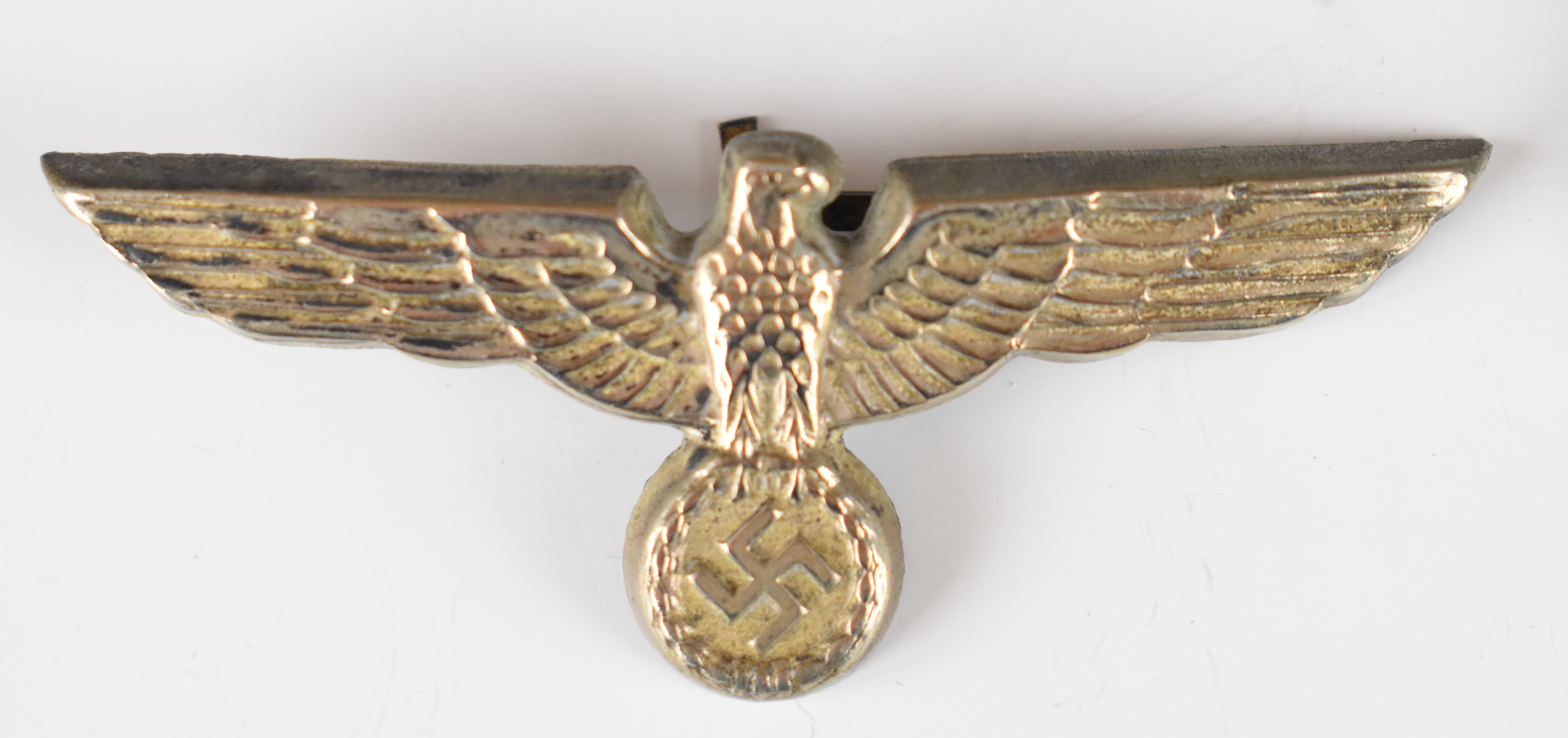 Three German WW2 Nazi Third Reich Eagle badges including a cloth example - Image 2 of 3
