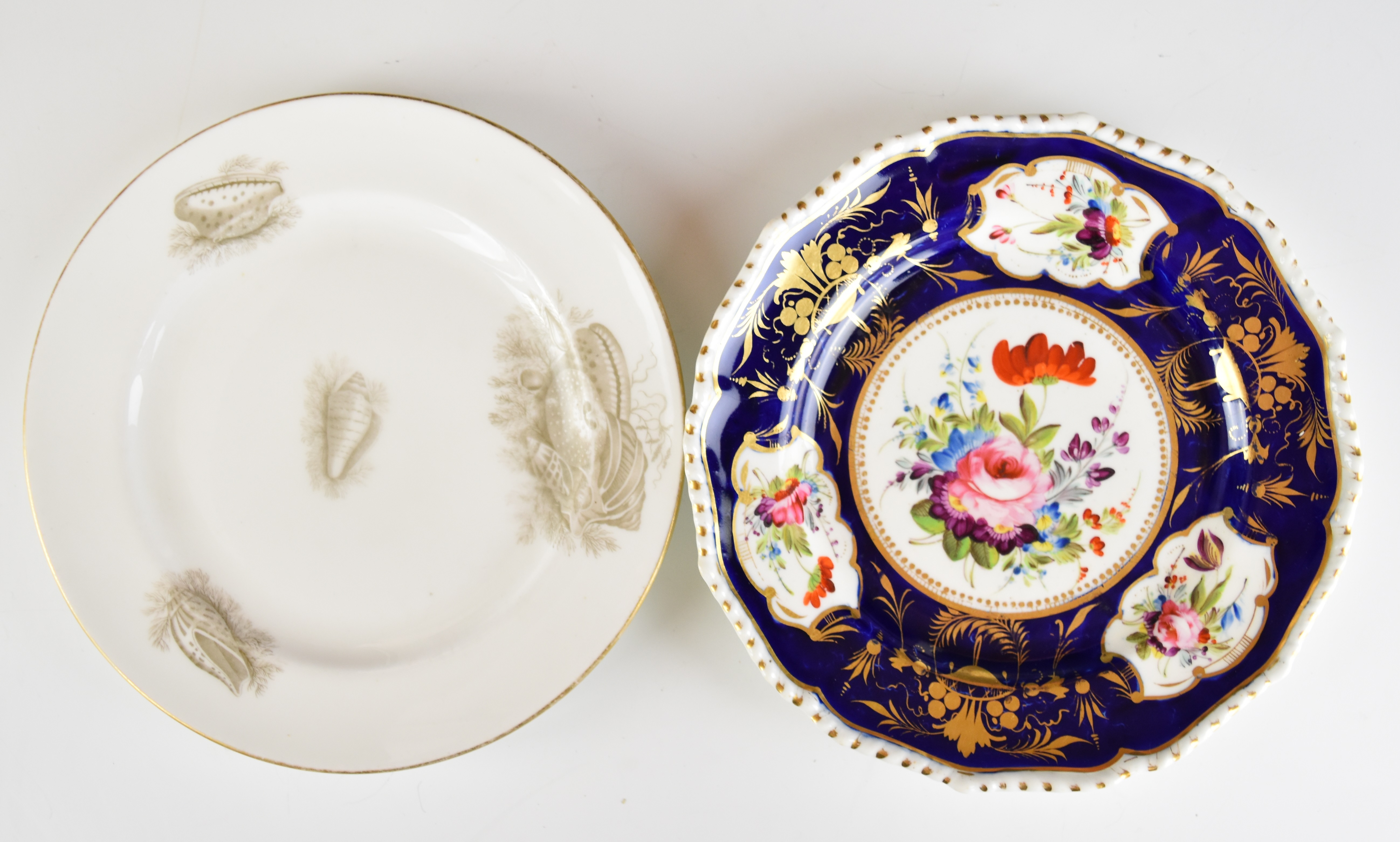 19thC cabinet plates and dishes including Copeland and Garrett, Yates, Flight Barr and Barr plates - Image 8 of 11